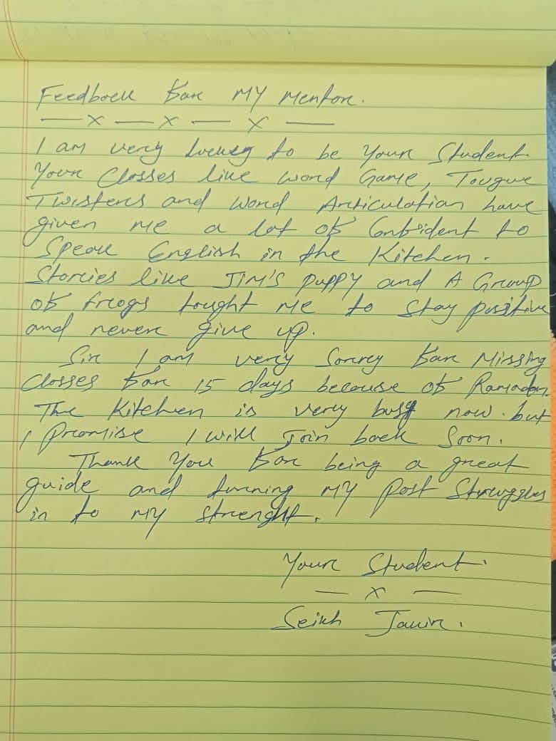 Testimonial from Seikh Zakir